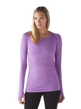 Lululemon Swiftly Tech Long Sleeve Crew Heathered Moonlit Magenta